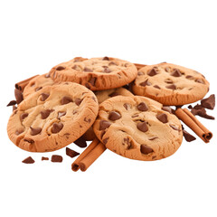 Cookies isolated on a transparent background