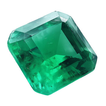 Emerald isolated on a transparent background