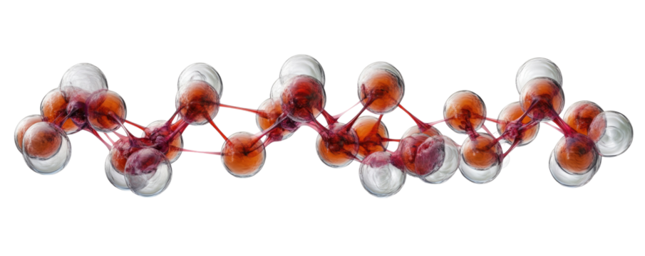 3D Molecular Structures on transparent background