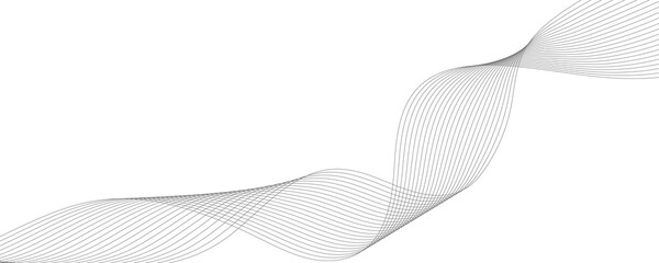 Abstract wave design with flowing lines on white background