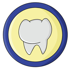 Science of hand drawn vector Healthy And Strong Teeth Clipart.
