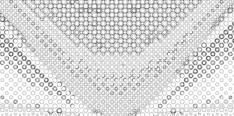 Abstract halftone background of spots dots subtle splattered texture overlay monochrome design, white and black background with dots halftone element overlay texture effect of transparent background.