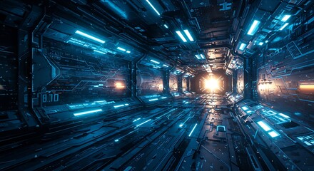 Neon Core: Digital Genesis AI Generated