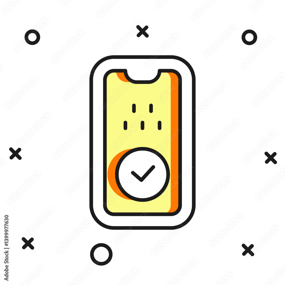 Poster filled outline taxi mobile app icon isolated on white background. mobile application taxi. flat fill