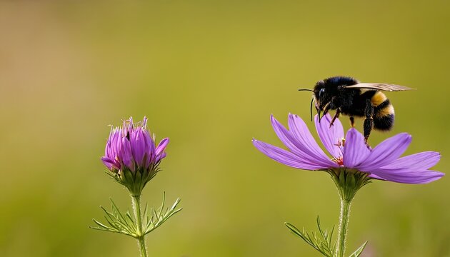 High angle view of bee pollinating on blue flower
1