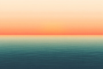 Fototapeta premium A serene sunset over a calm ocean.