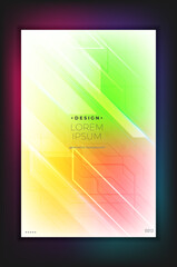 Abstract geometric composition forms modern background with decorative triangles and patterns backdrop vector illustration set