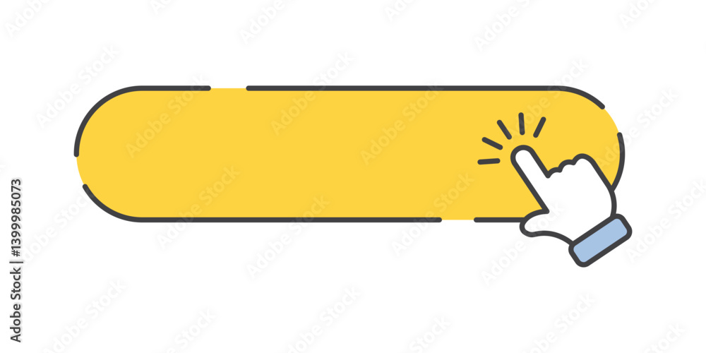 Poster click here empty banner icon in flat style. ecommerce vector illustration on isolated background. sh