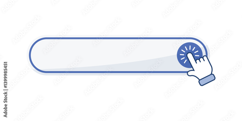 Poster click here empty banner icon in flat style. ecommerce vector illustration on isolated background. sh