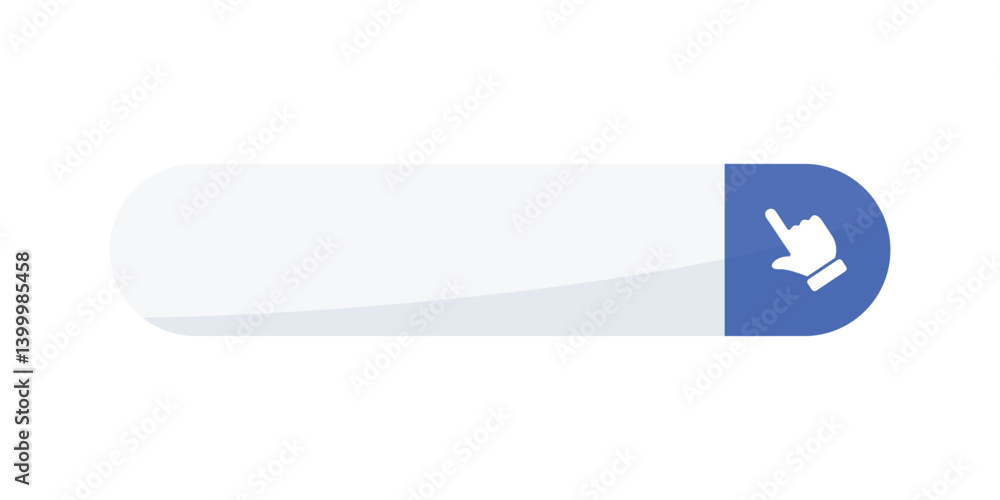 Poster click here empty banner icon in flat style. ecommerce vector illustration on isolated background. sh