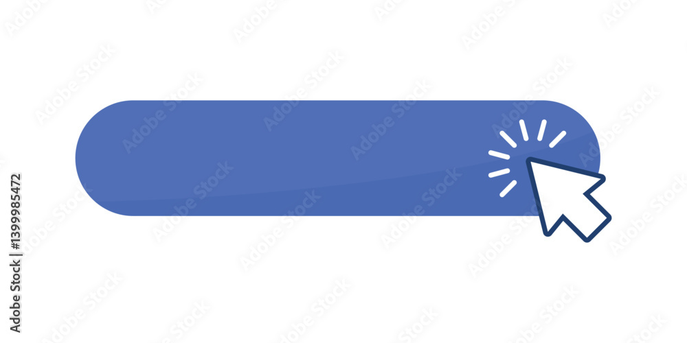 Poster click here empty banner icon in flat style. ecommerce vector illustration on isolated background. sh