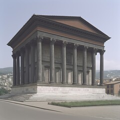 Obraz premium Roman Temple Exterior View
