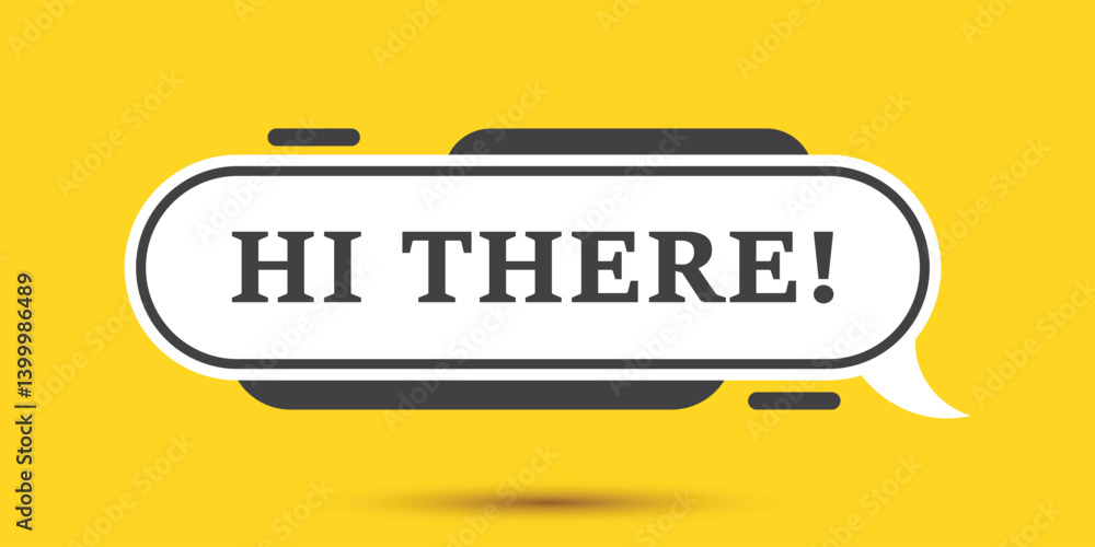 Aufkleber hello speech bubble icon in flat style. hi there message vector illustration on isolated background.