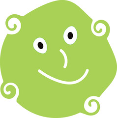 funny cartoon face with smile