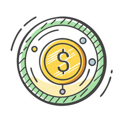 cryptocurrency icon, cryptocurrency vector illustration-simple illustration of cryptocurrency, perfect for cryptocurrency logos and icons