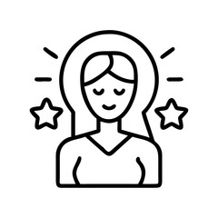 Woman self care and confidence concept illustration for mental health and wellbeing design