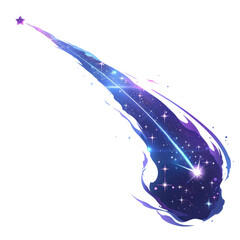 Shooting star event in night sky cosmic art digital illustration fantasy