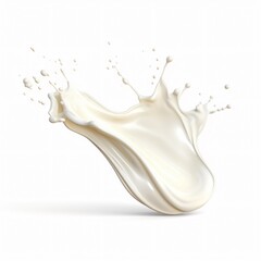 Fototapeta premium Milk Splash: A dynamic and artistic representation of a milk splash, showcasing the liquid's fluid motion and creamy texture.