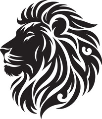 Obraz premium A silhouette lion face