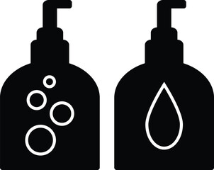Bottle vector shape. soap bottle - shampoo bottle - Liquid soap - shower gel - lotion.