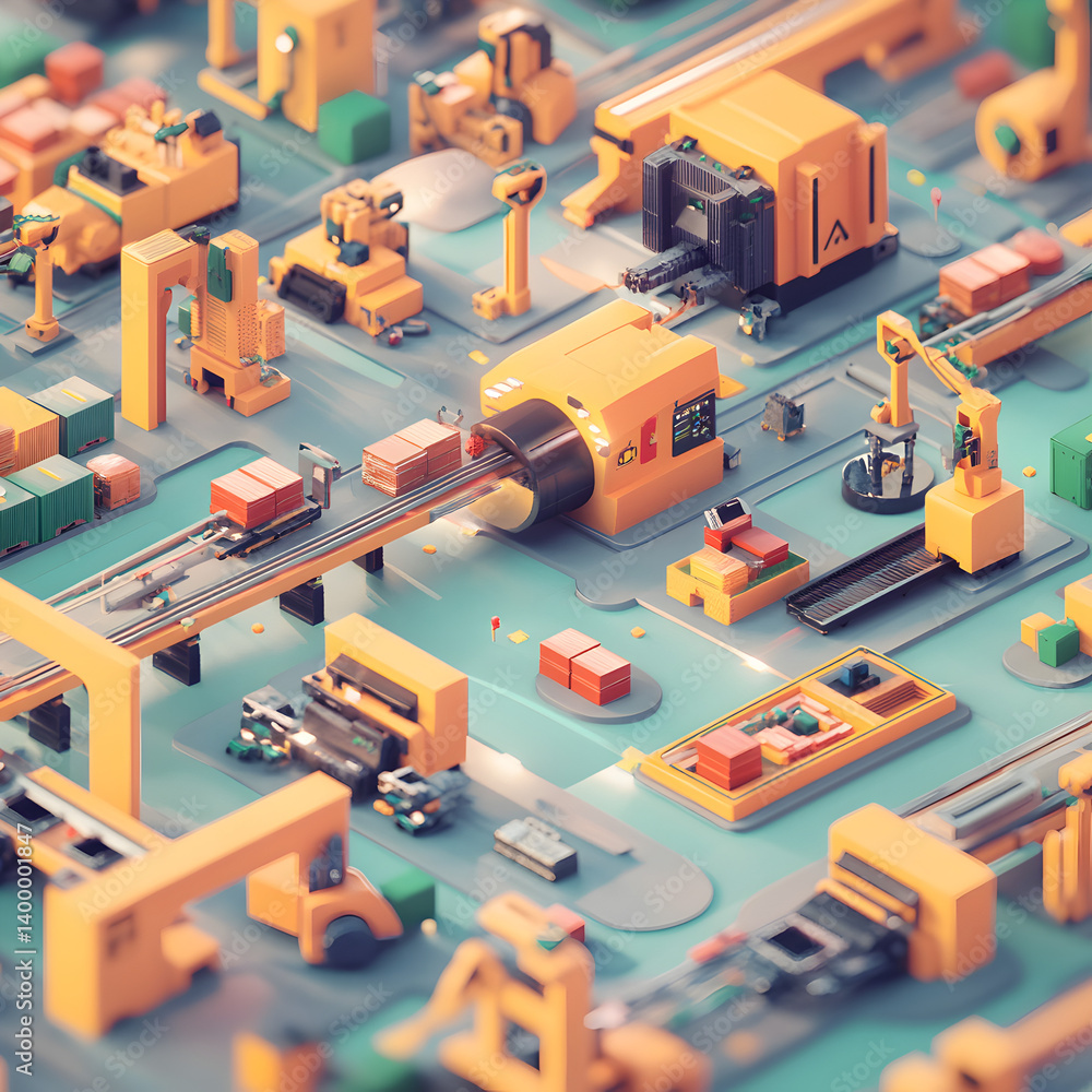 Poster enhancing business automation hardware efficiency in industrial settings digital content technical p