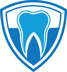 dentistry tooth logo, outline tooth icon illustration