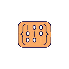 Matrix icon design with white background stock illustration