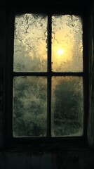 Frozen Window Sunrise