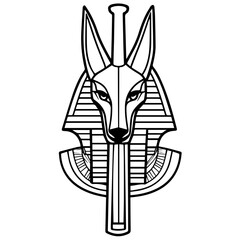 Egyptian Anubis vector illustration 