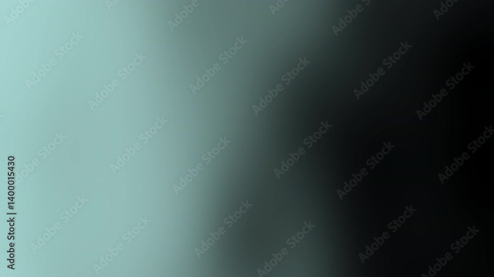 Poster a smooth gradient blending teal and black colors, creating an abstract and atmospheric background.