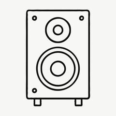 Sound speaker illustration in minimalist style  