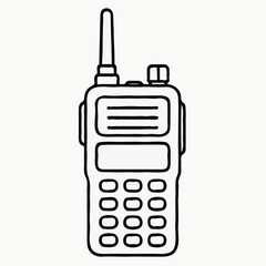 Obraz premium Vintage walkie-talkie illustration on a light background 
