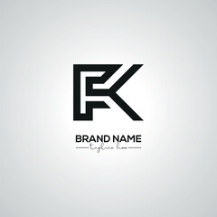 Creative FK KF Lettermark Logo Design for Corporate Branding.