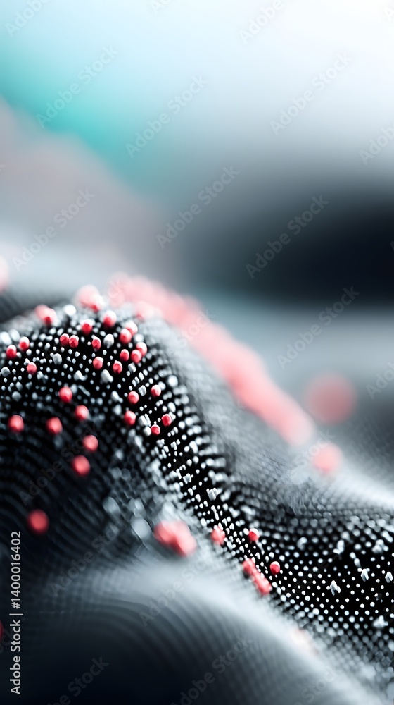 Poster digital lab interface showing deep analysis through machine learning, large language model decoding 