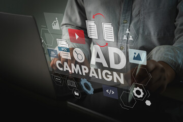 Business marketing plan AD CAMPAIGN Smart digital marketing strategy boosts global business growth via online ads, social media  SEO