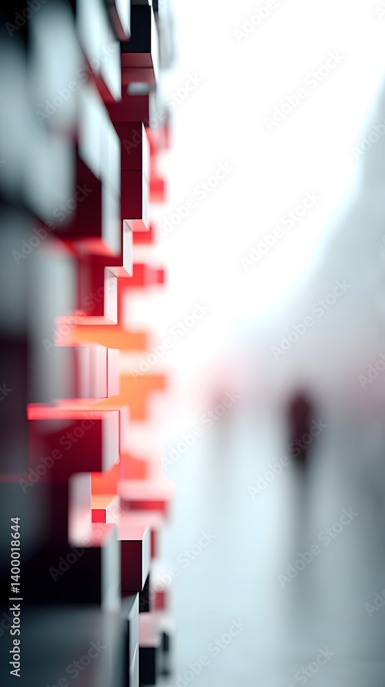 Poster computational depth rendered in layers of digital logic, llm processing vast datasets in abstract 3d