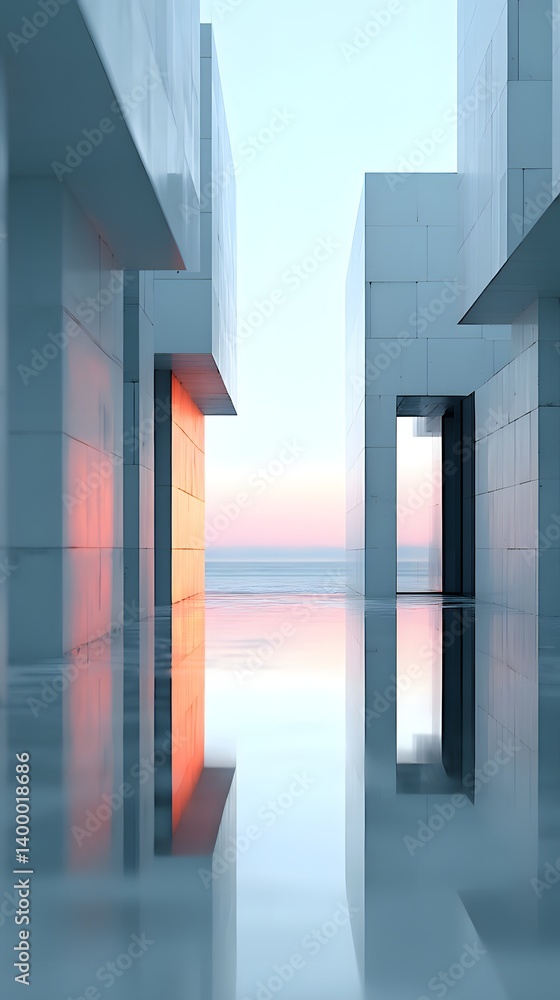 Poster computational depth rendered in layers of digital logic, llm processing vast datasets in abstract 3d