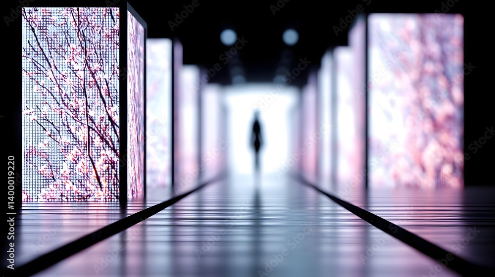 Poster a futuristic ai lab showcasing advanced neural network visualization, large language model optimizin