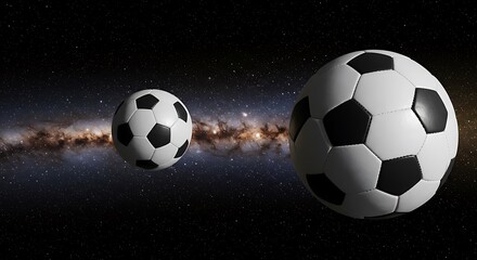 Naklejka premium Cosmic Kickoff AI Generated