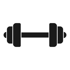 Dumbbell icon on white background.