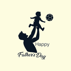 Father and son playing silhouette