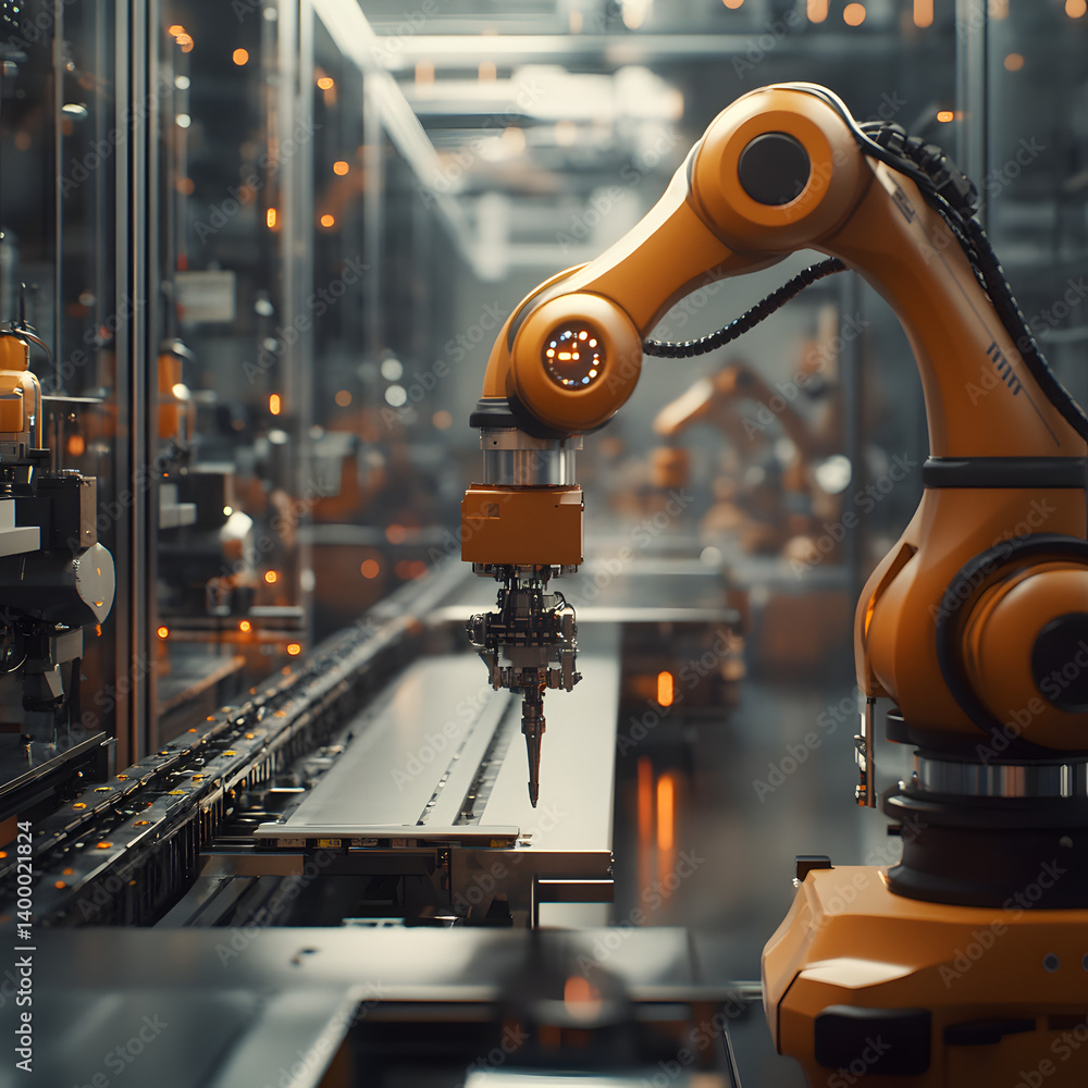 Poster automation progress in business devices industrial environment digital transformation advanced techn