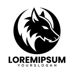Wolf Silhouette Logo Fox Black Logo For Business