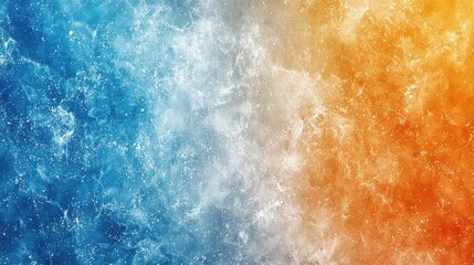 A striking blend of icy blue and fiery orange hues, creating a dynamic contrast.  A celestial, ethereal, and abstract representation of opposing forces