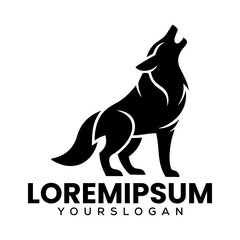 Wolf Silhouette Logo Fox Black Logo For Business