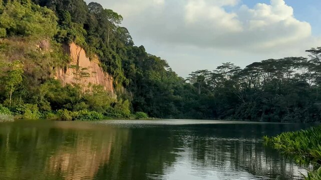 Tropical Quarry Lake with Reflections &ndash; Bukit Timah, Singapore