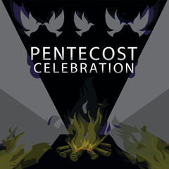 Religious Pentecost Background, Holy Spirit, Pentecost Sunday, and Pentecost Celebration.