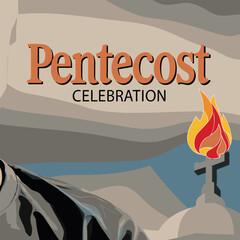 Religious Pentecost Background, Holy Spirit, Pentecost Sunday, and Pentecost Celebration.