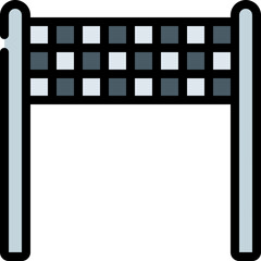 Obraz premium Race Finish Line Icon