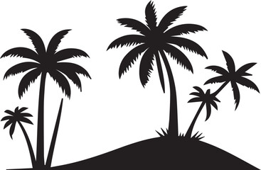 silhouette of palm tree